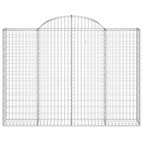 Gabion Arqué Fer Galvanisé Jardin 200x30x140/160cm 4pcs - ComfortXL Outdoor Living - Image 4