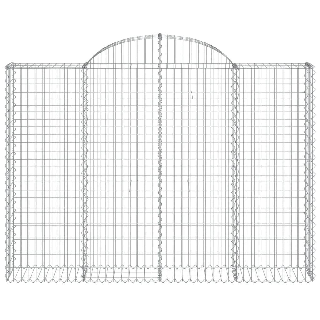 Gabion Arqué Fer Galvanisé Jardin 200x30x140/160cm 4pcs - ComfortXL Outdoor Living - Image 4