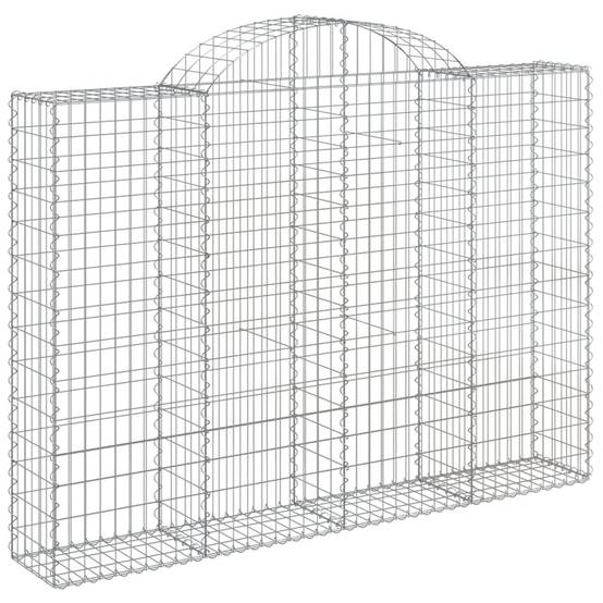 Gabion Arqué Fer Galvanisé Jardin 200x30x140/160cm 4pcs - ComfortXL Outdoor Living - Image 3
