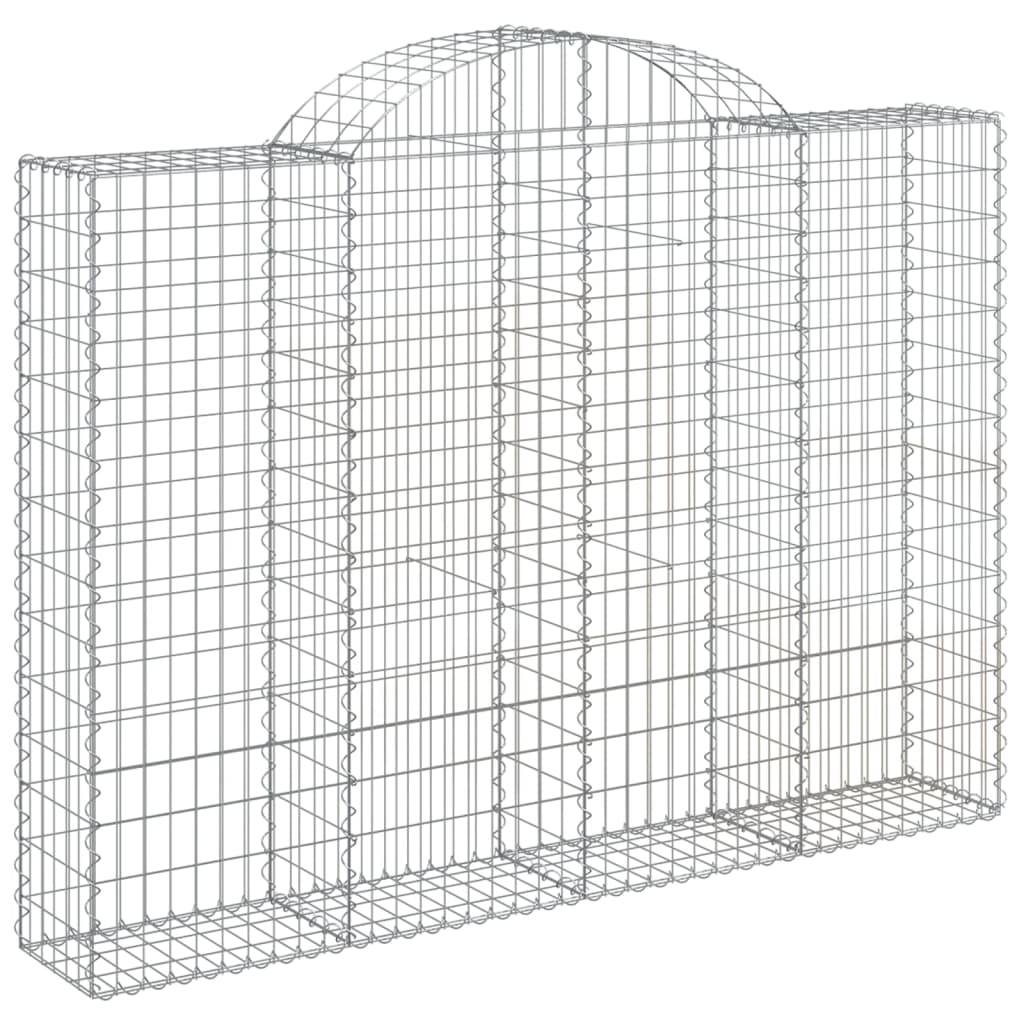 Gabion Arqué Fer Galvanisé Jardin 200x30x140/160cm 4pcs - ComfortXL Outdoor Living - Image 3