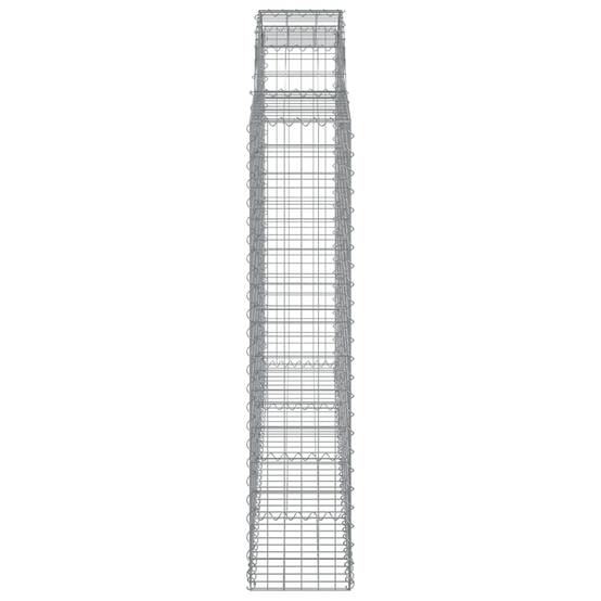 Gabion Arqué Fer Galvanisé Jardin 200x30x140/160cm 4pcs - ComfortXL Outdoor Living - Image 5