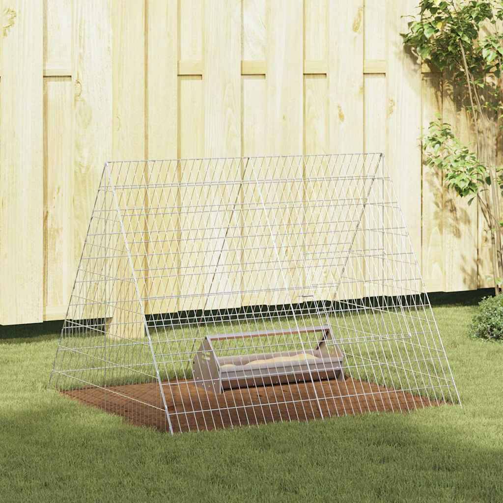 ComfortXL - Cage Poules Acier Galvanisé Compacte Habitat Sécurisé Terrasse 110cm - ComfortXL Outdoor Living