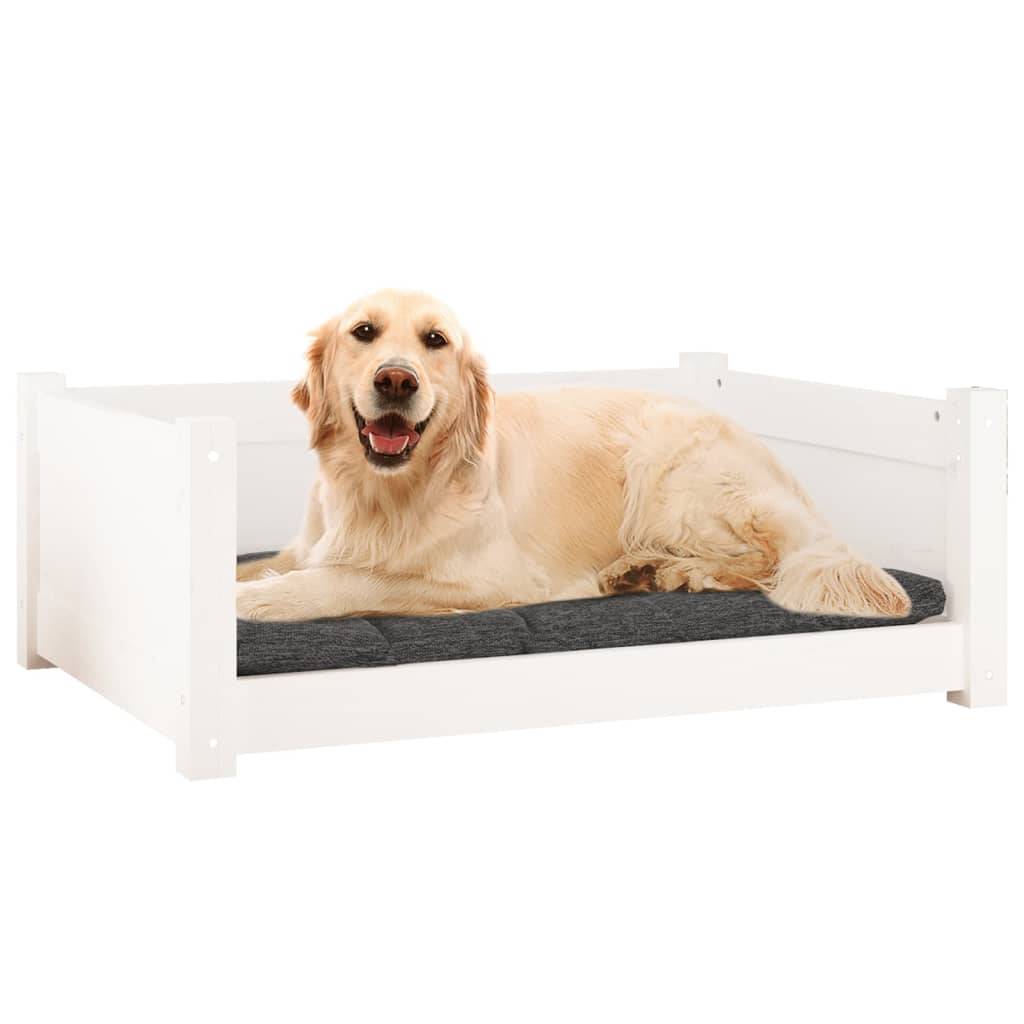 Vidaxl - Lit pour chien Blanc 75,5x55,5x28 cm Bois de pin solide vidaXL 821453 - Image 5