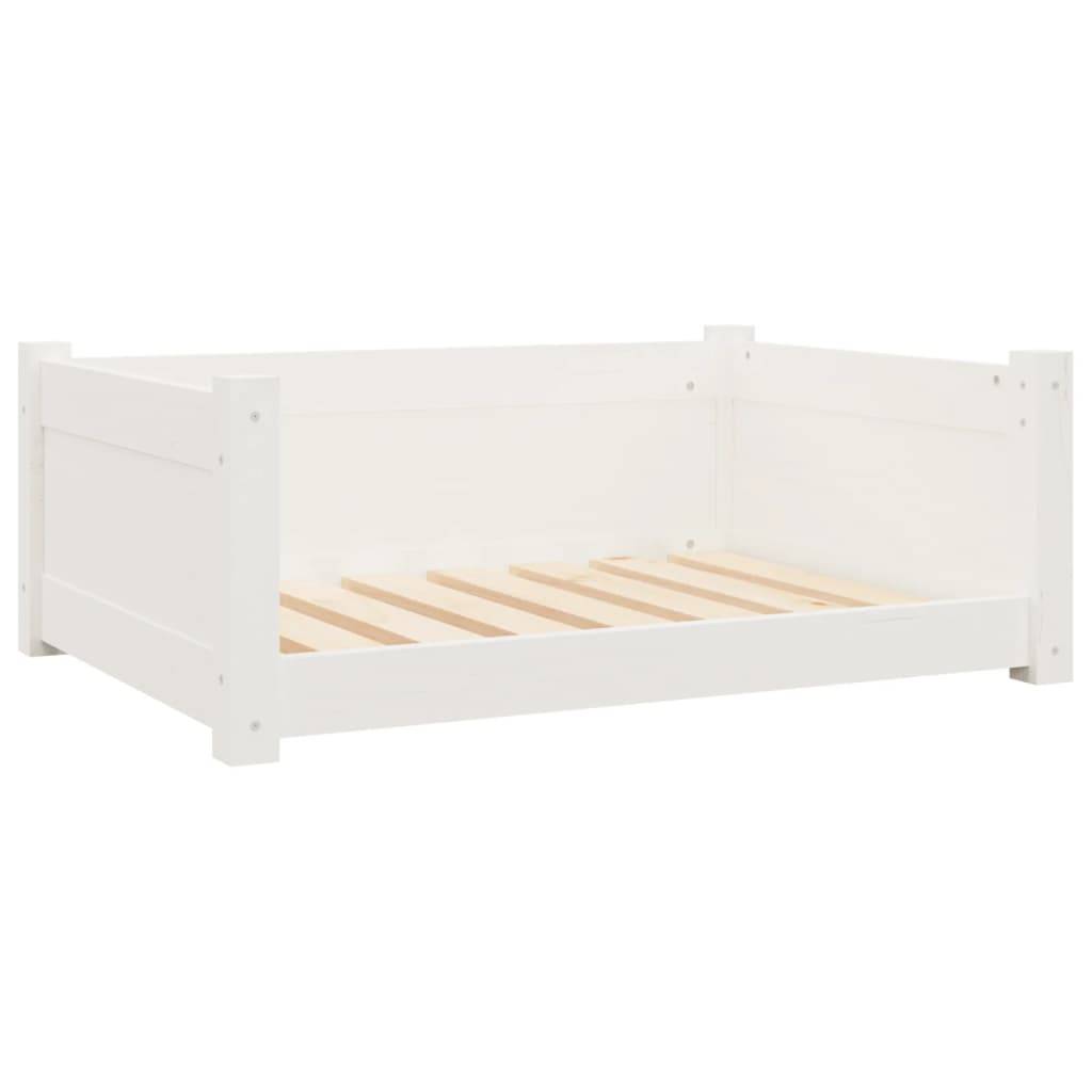 Vidaxl - Lit pour chien Blanc 75,5x55,5x28 cm Bois de pin solide vidaXL 821453 - Image 2