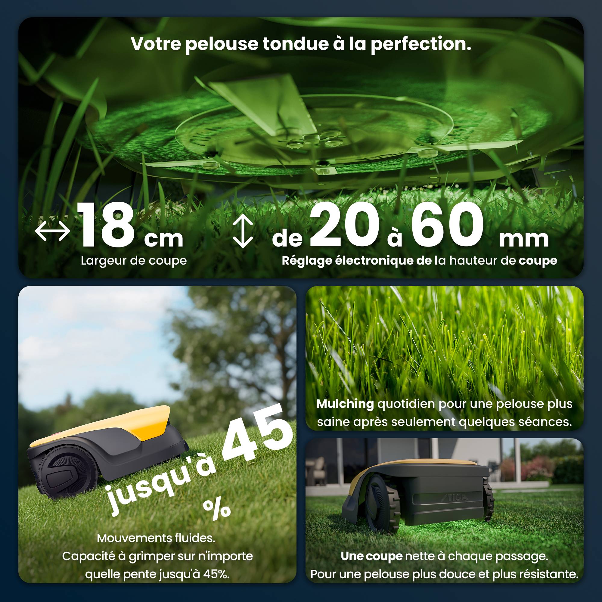 Stiga - Robot Tondeuse A 8v, 25,2 V, 18 cm, Caméra AI, GPS-RTK, jusqu'à 800 m² - STIGA - Image 3