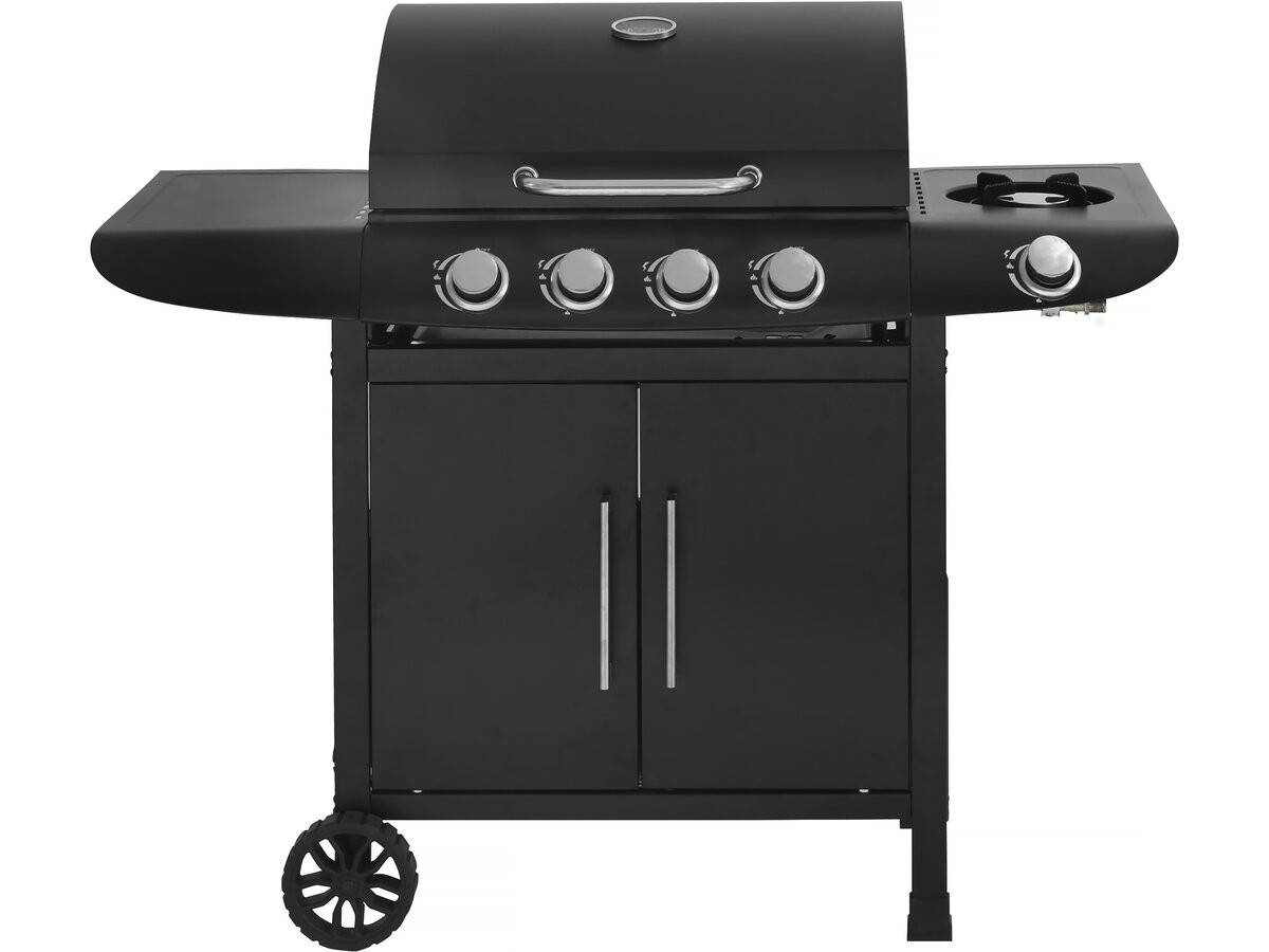 Barbecue Gaz "feria 5" - 5 Brûleurs Dont 1 Latéral - 14,5 Kw - Noir -habitat Et Jardin - Image 1