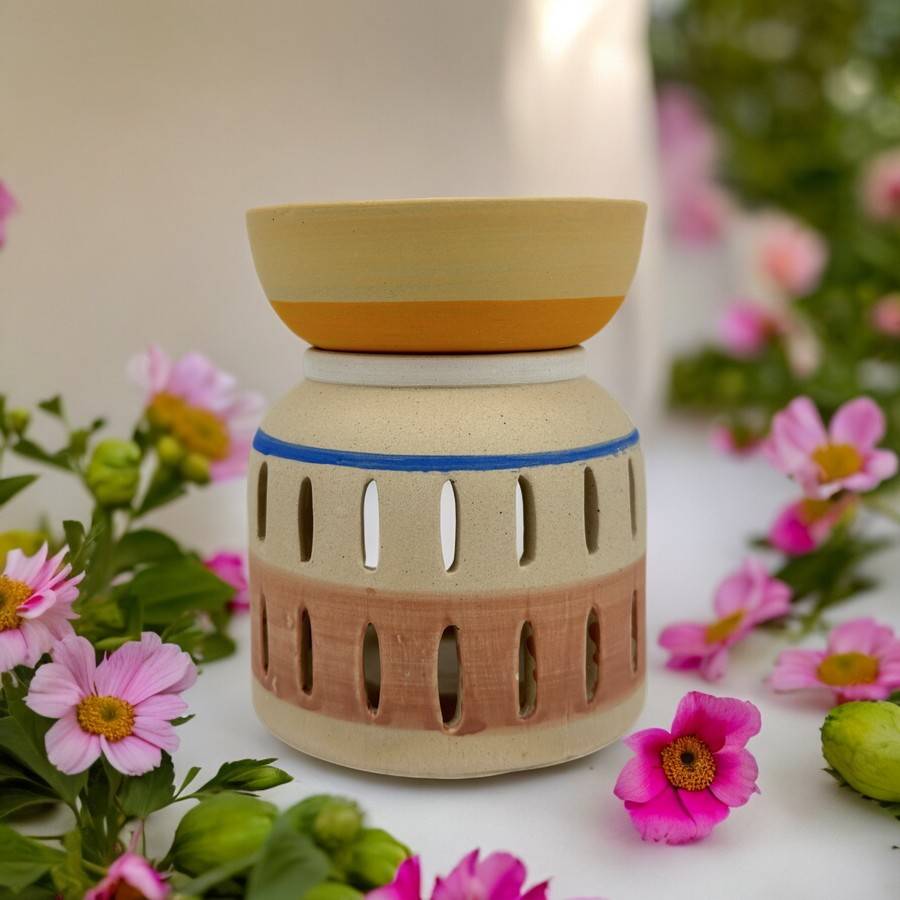 Brûle-Parfum Vaso 100 ml - Série Creativity CraftAroma - Aromathérapie - Peint à la main - DIY Créatif - Intérieur Parfumé - H 12 cm - Image 1