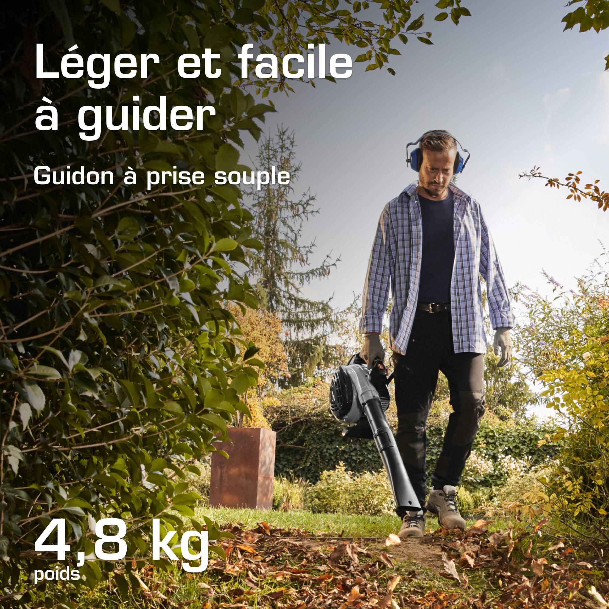Alpina - Aspirateur-souffleur thermique ABL 27 V, moteur 27,6 cc, 800 W, tube amovible, sac 55 L - Alpina - Image 3