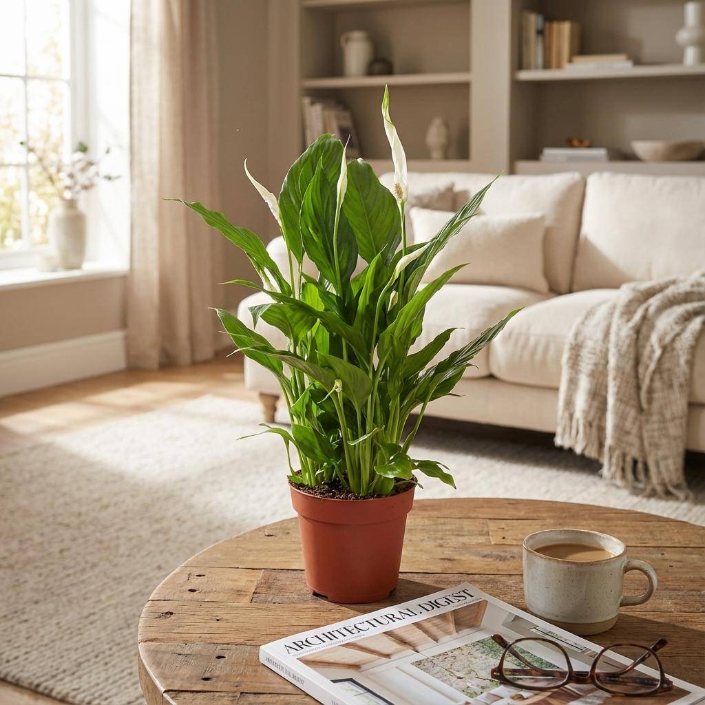 Spathiphyllum - Pot de 19cm - Sans cache-pot - 12cm - Plantes d'intérieur - Image 2