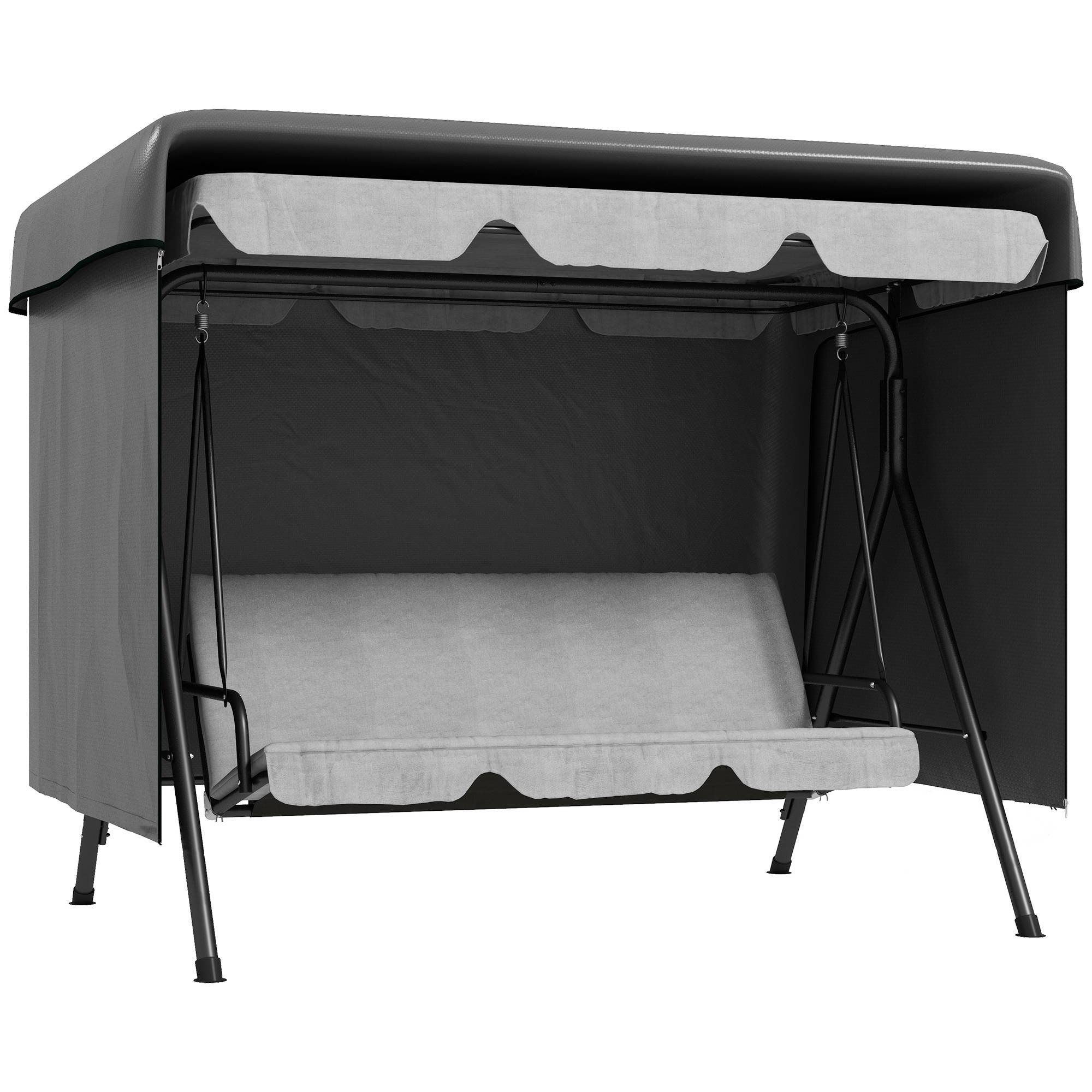 Housse de protection Polyéthylène Mobilier de jardin Imperméable anti-UV 215x155x150cm Gris - ComfortXL Outdoor Living