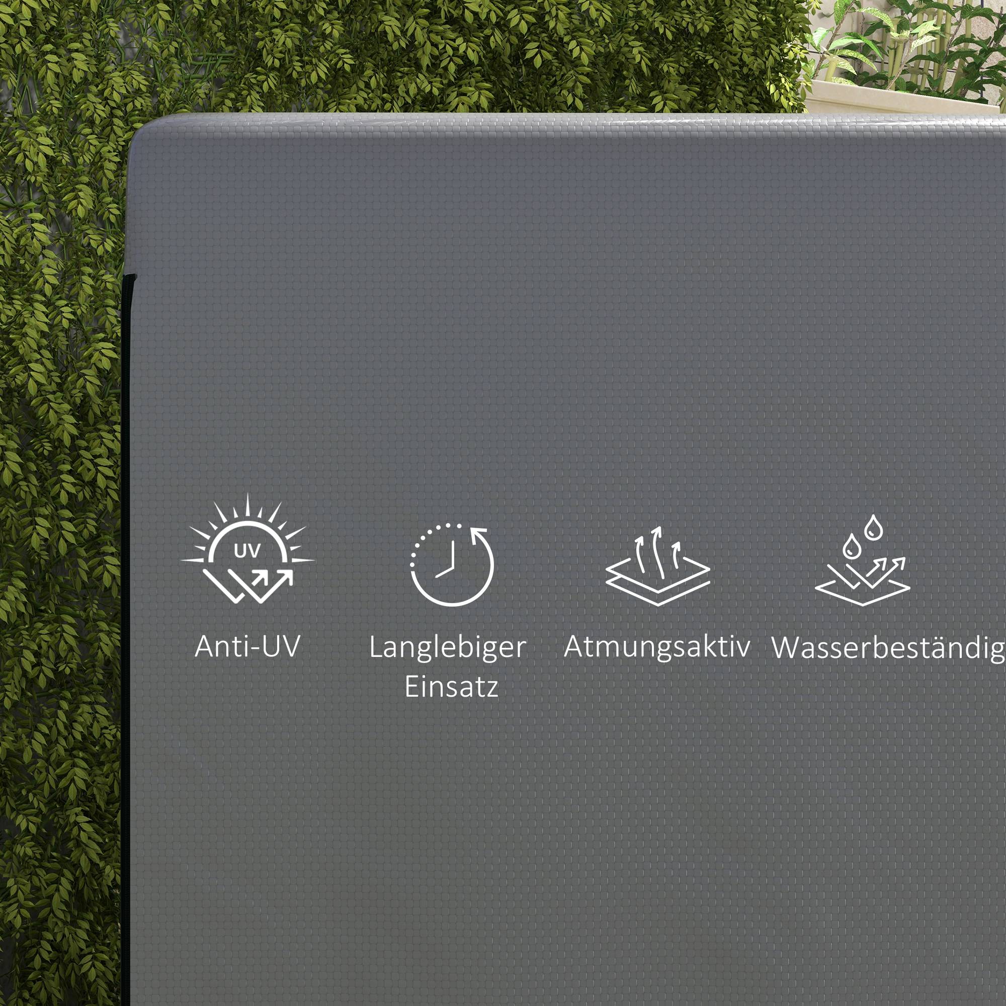 Housse de protection Polyéthylène Mobilier de jardin Imperméable anti-UV 215x155x150cm Gris - ComfortXL Outdoor Living - Image 6