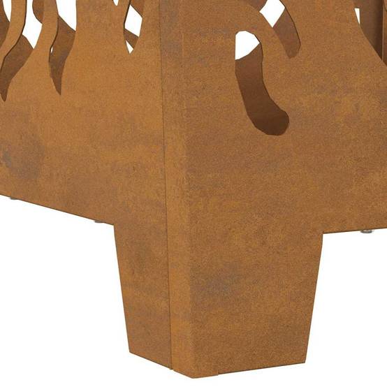 ComfortXL - Brasero Cube Design en Acier Foyer Extérieur Moderne pour Balcon Jardin Marron 40 cm – ComfortXL Outdoor Living - Image 9
