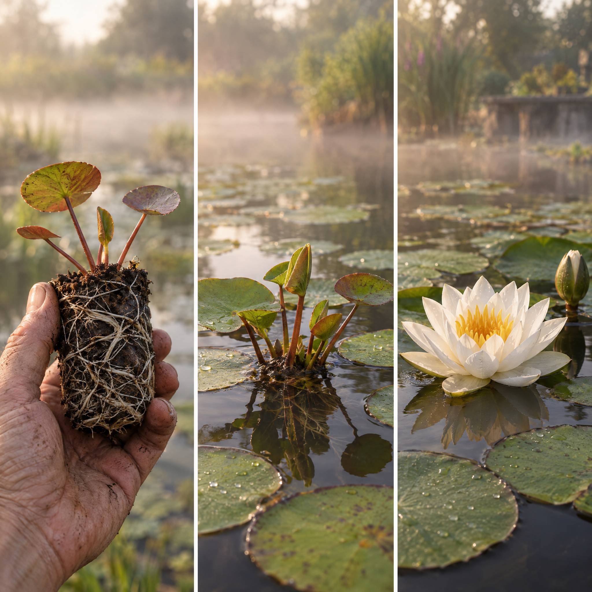 Nénuphar nain jaune - Plante de bassin - Incl. panier, substrat, argile, gravier - Image 5