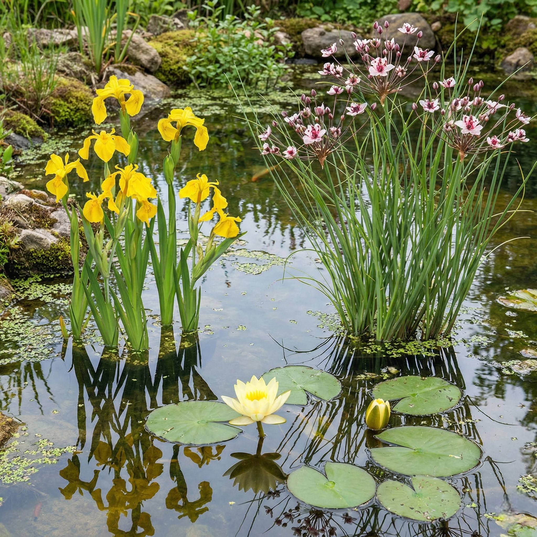 Nénuphar nain jaune - Plante de bassin - Incl. panier, substrat, argile, gravier - Image 3