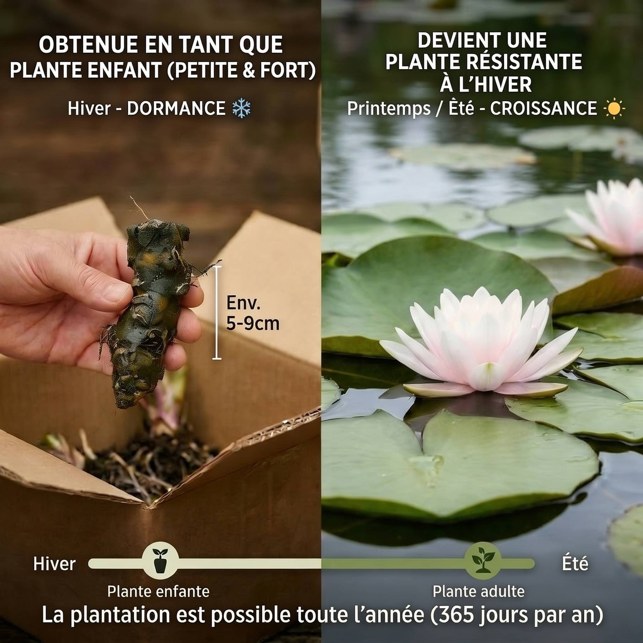 Nénuphar nain jaune - Plante de bassin - Incl. panier, substrat, argile, gravier - Image 5