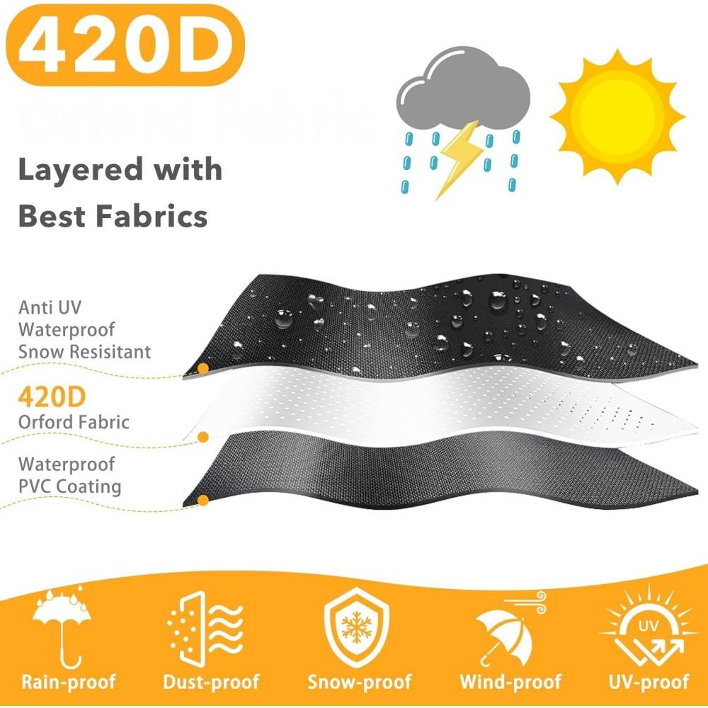 Housse de Protection Parasol Déporté Tissu Oxford 420D Imperméable - Living123 - Image 5
