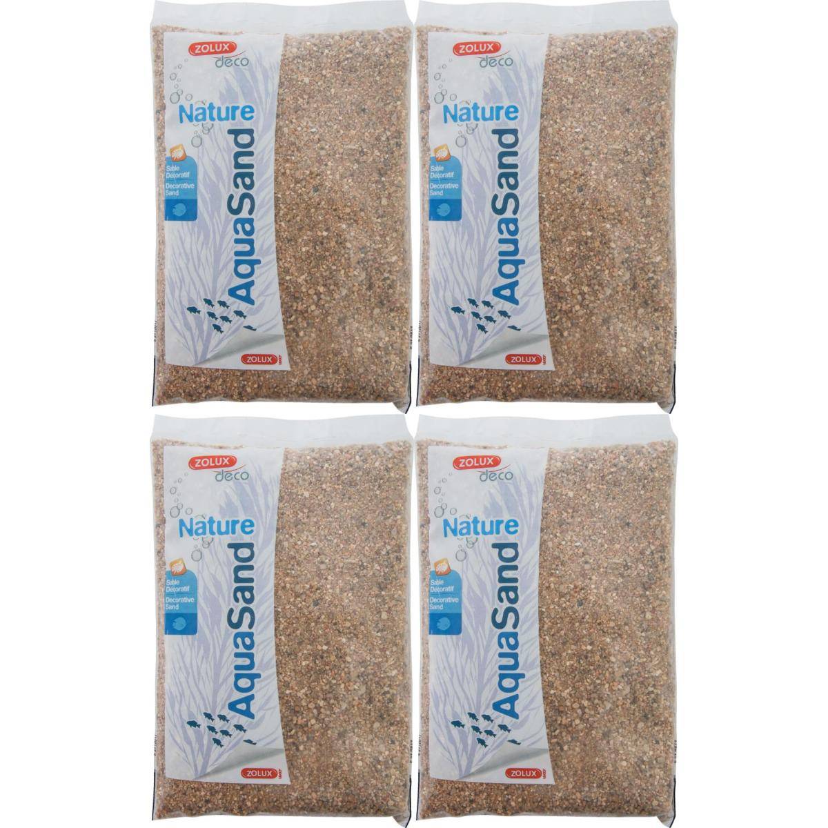 Zolux - Sol décoratif naturel Aquasand nat rivière 1kg (Lot de 4) - Image 1