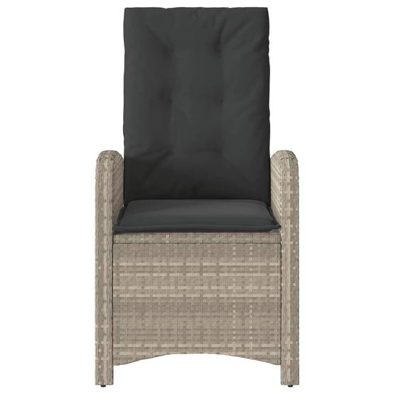 ComfortXL - Fauteuils Relax de Jardin Inclinables Résine Tressée Dossier Réglable pour Terrasse Lot de 2 Gris Clair – ComfortXL Outdoor Living - Image 5