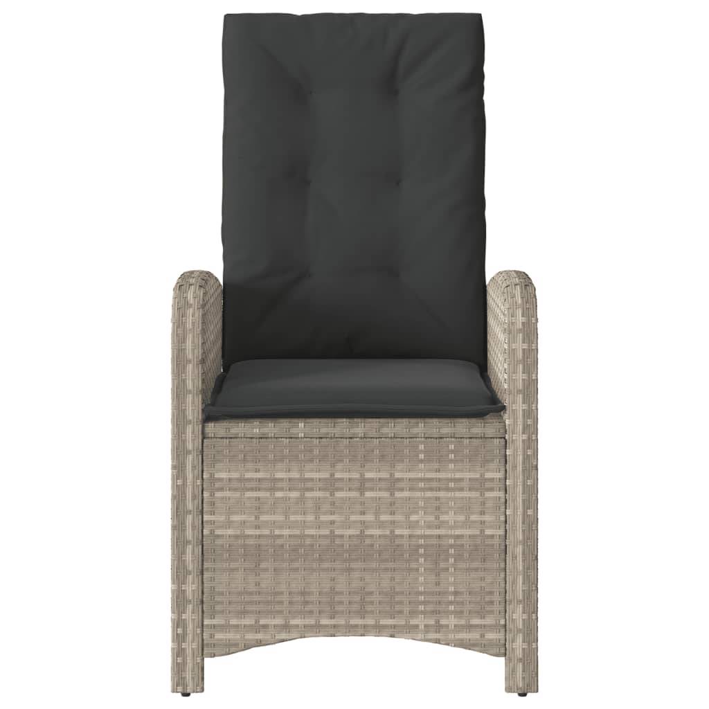 ComfortXL - Fauteuils Relax de Jardin Inclinables Résine Tressée Dossier Réglable pour Terrasse Lot de 2 Gris Clair – ComfortXL Outdoor Living - Image 5