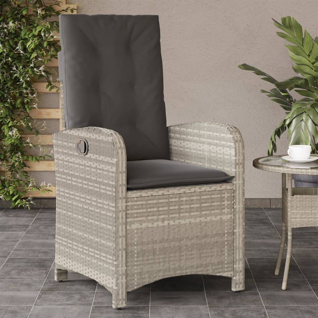 ComfortXL - Fauteuils Relax de Jardin Inclinables Résine Tressée Dossier Réglable pour Terrasse Lot de 2 Gris Clair – ComfortXL Outdoor Living - Image 3