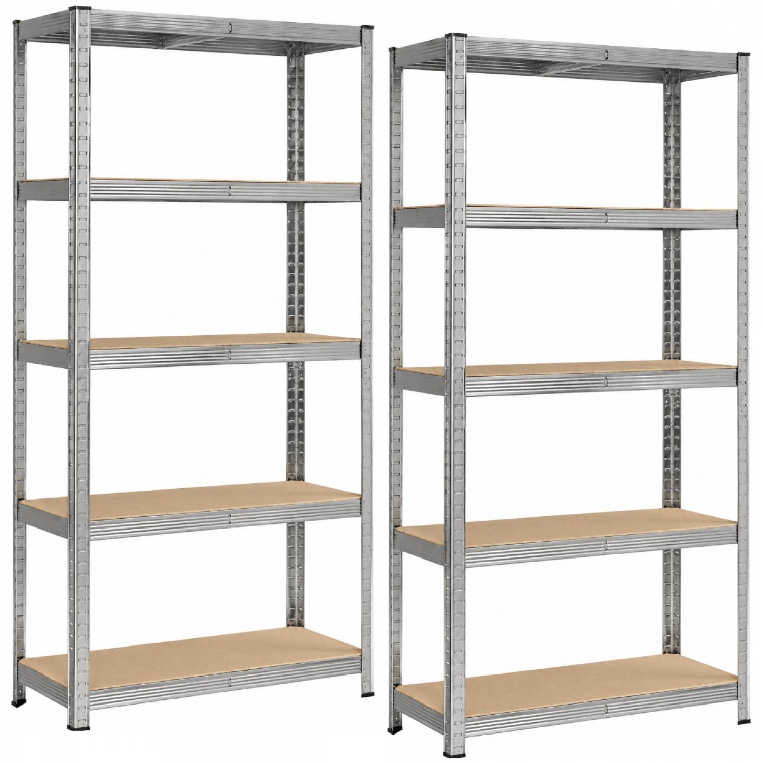 Linxor - Lot de 2 étagères de stockage, rangement, 5 niveaux - Métal - 180 x 90 x 40 cm - Charge maximale 875 kg - Gris - Linxor - Image 1