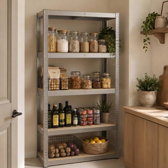 Linxor - Lot de 2 étagères de stockage, rangement, 5 niveaux - Métal - 180 x 90 x 40 cm - Charge maximale 875 kg - Gris - Linxor - Image 6