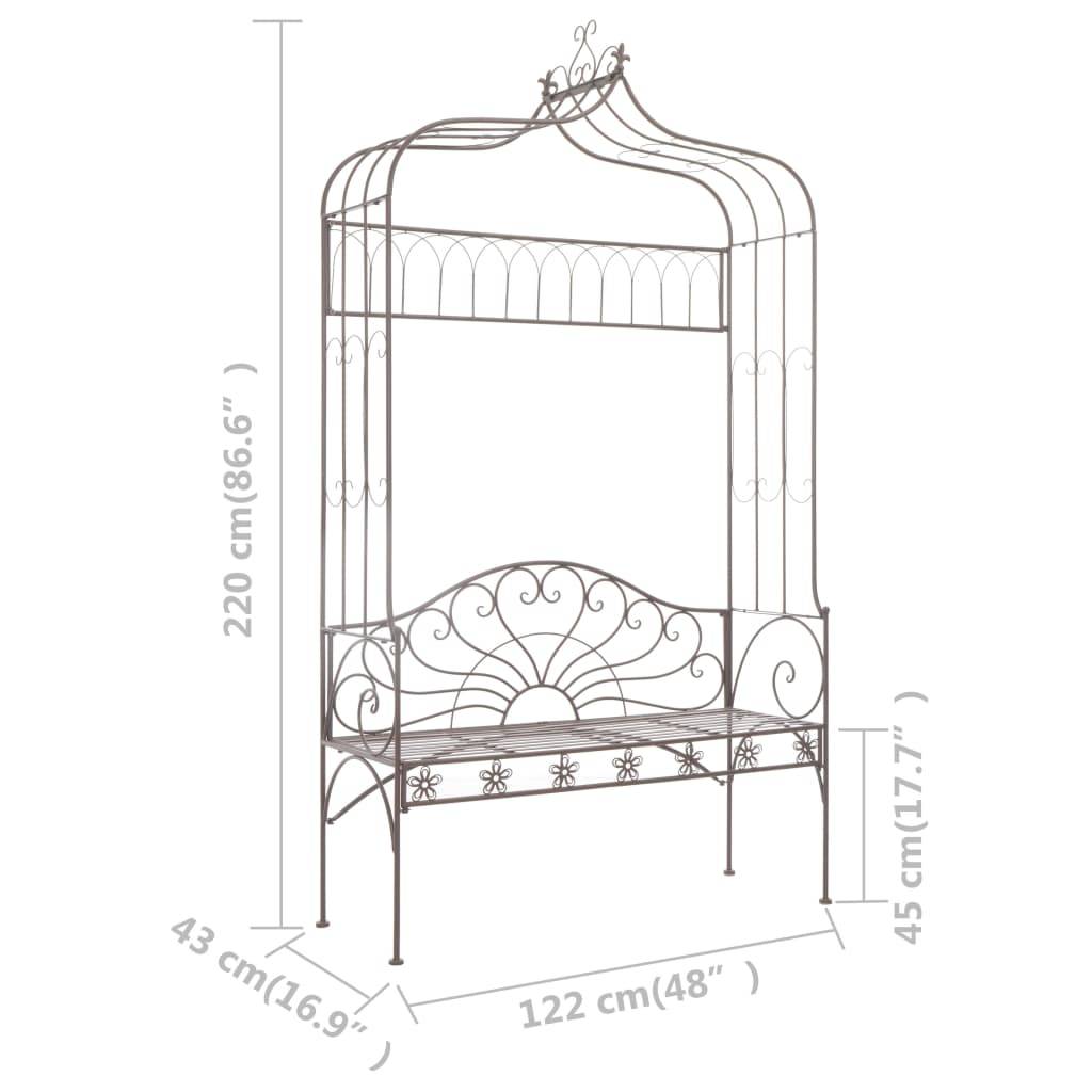 Vidaxl - Banc de jardin 122 cm Fer Marron antique vidaXL 45435 - Image 2