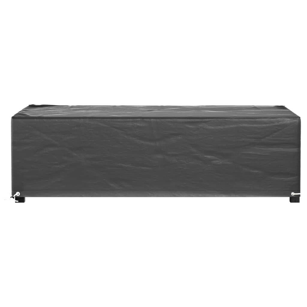 2 pcs Housses salon de jardin - Housses de protection 8œillets 125x70x35cm rectangulaire - Image 4