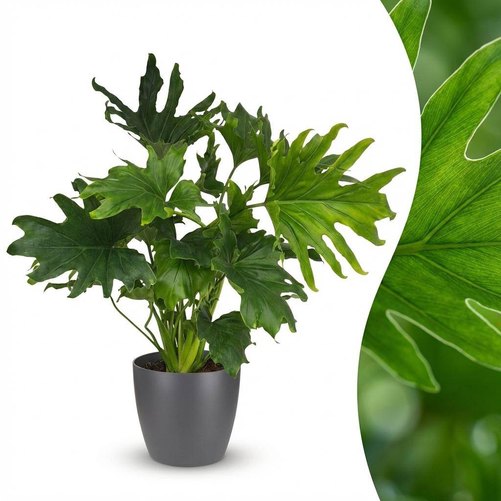 Philodendron - Philodendron Lickety split - Pot de 19cm - Hauteur 70cm - Gris - Plantes d'intérieur - Image 2
