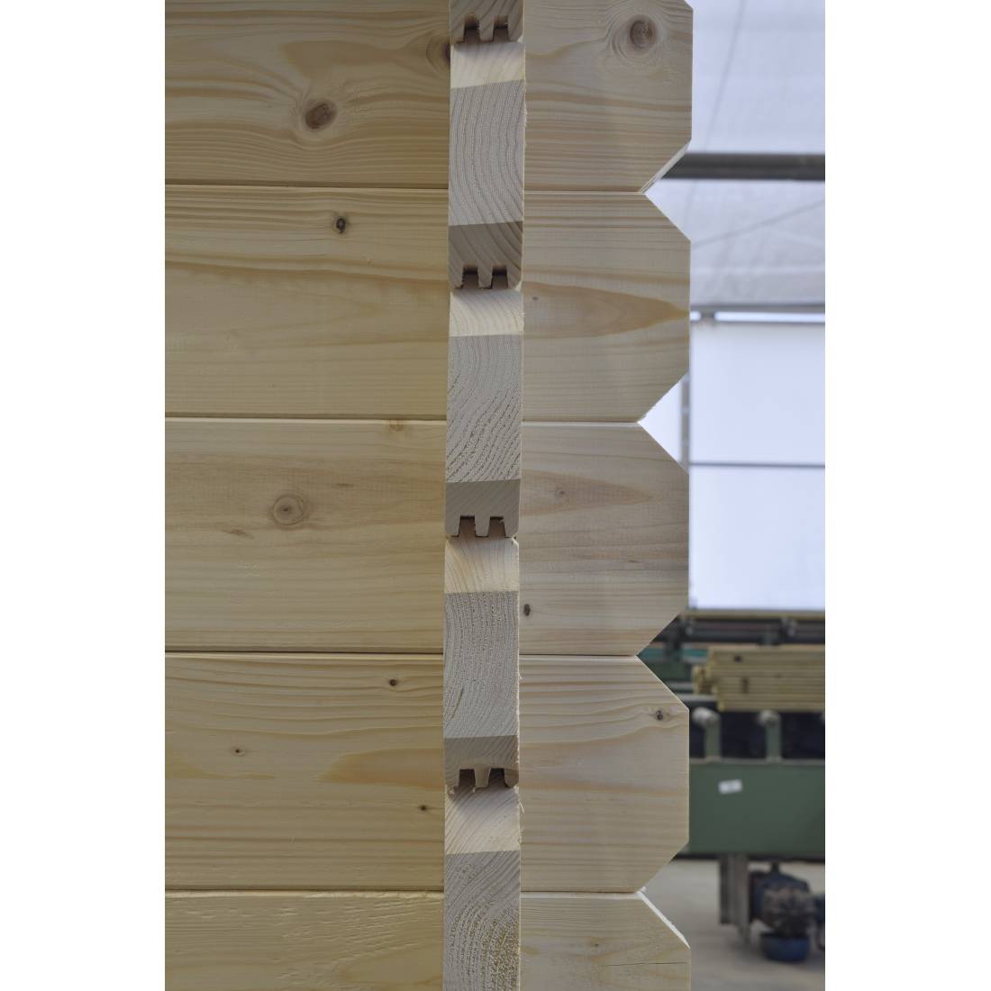Altanka - Abri de jardin bois 36 m² – 6×6 m (±5,72 m int.), madriers 40 mm, double porte vitrée + fenêtre oscillo-battante – Altanka - Image 6