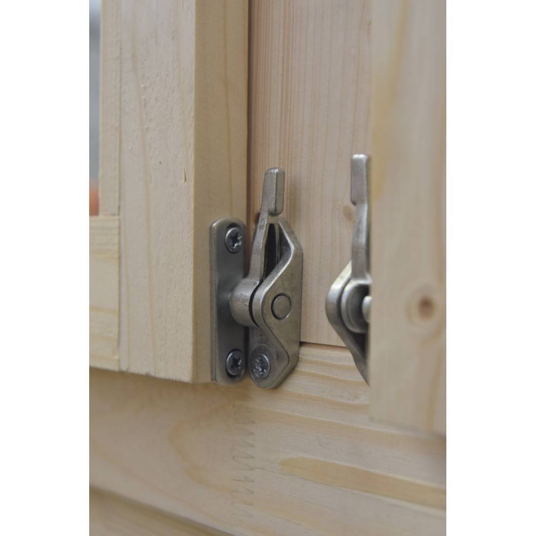 Altanka - Abri de jardin bois 36 m² – 6×6 m (±5,72 m int.), madriers 40 mm, double porte vitrée + fenêtre oscillo-battante – Altanka - Image 8