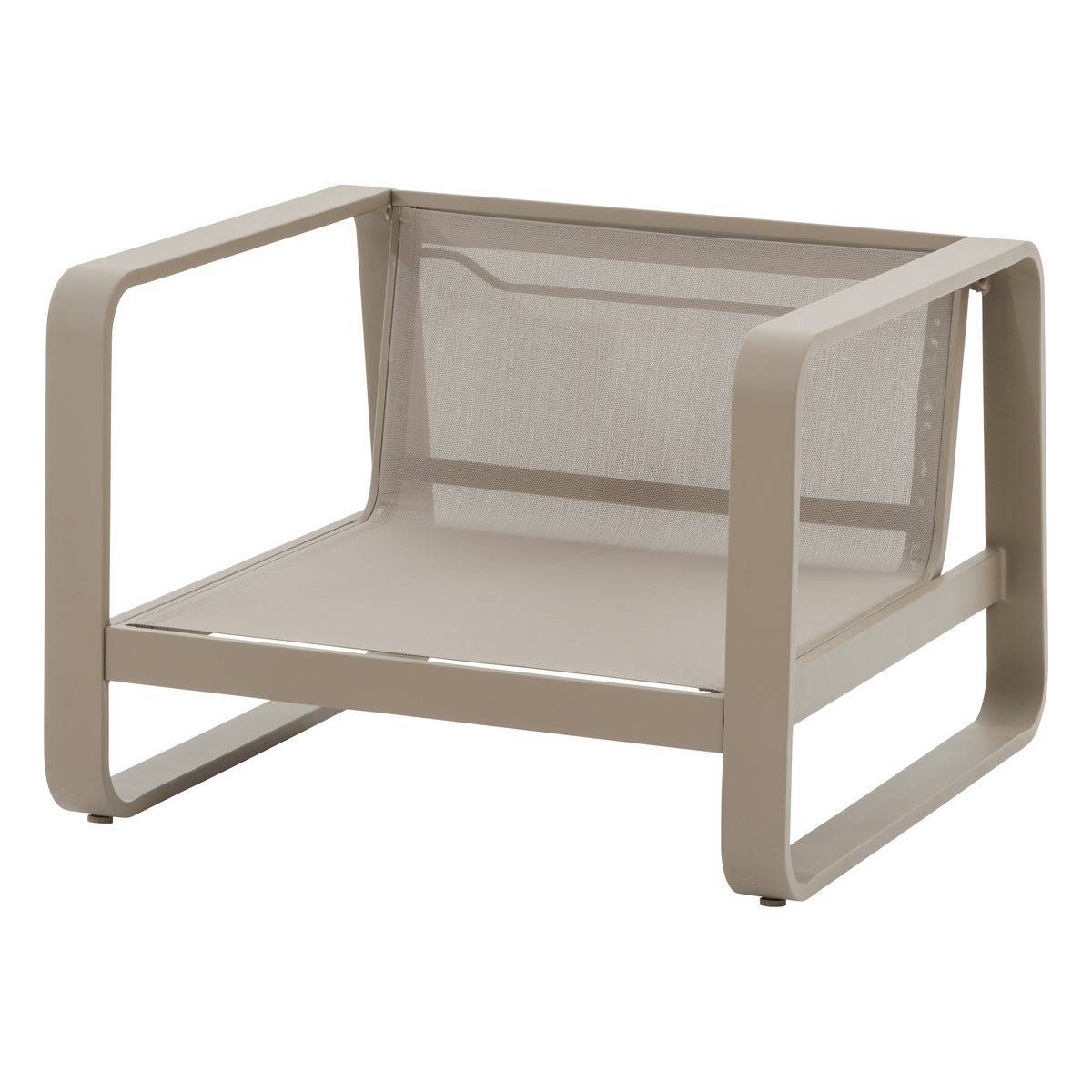 Hesperide - Fauteuil de salon de jardin "Domilly" café aluminium et oléfine Hespéride - Image 2