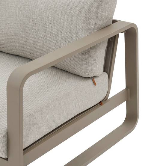 Hesperide - Fauteuil de salon de jardin "Domilly" café aluminium et oléfine Hespéride - Image 4