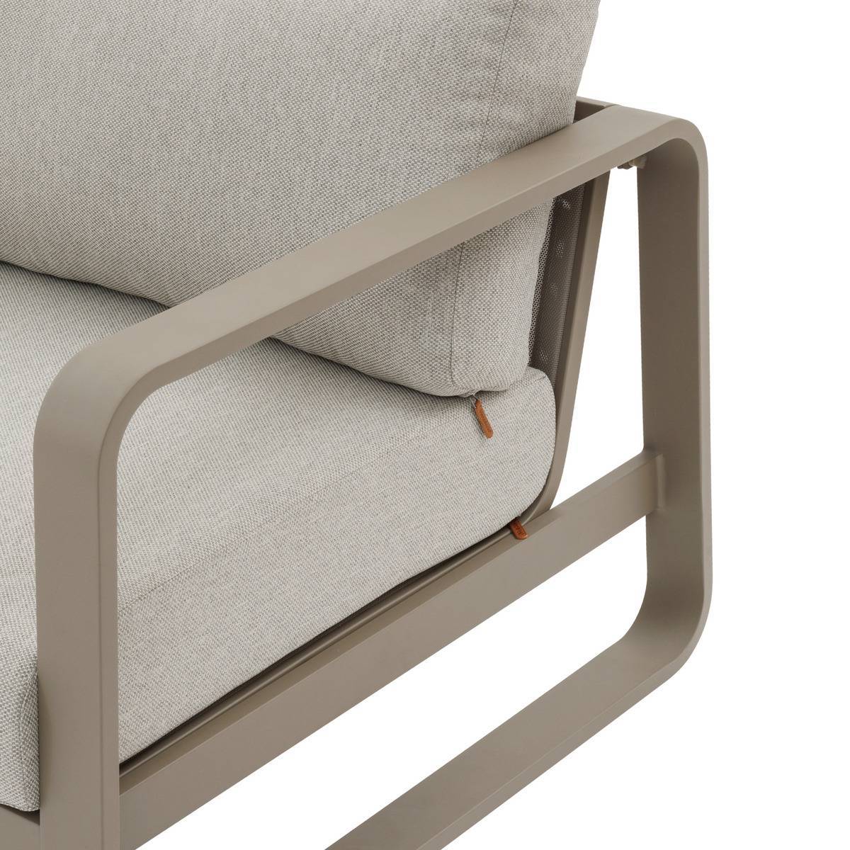 Hesperide - Fauteuil de salon de jardin "Domilly" café aluminium et oléfine Hespéride - Image 4