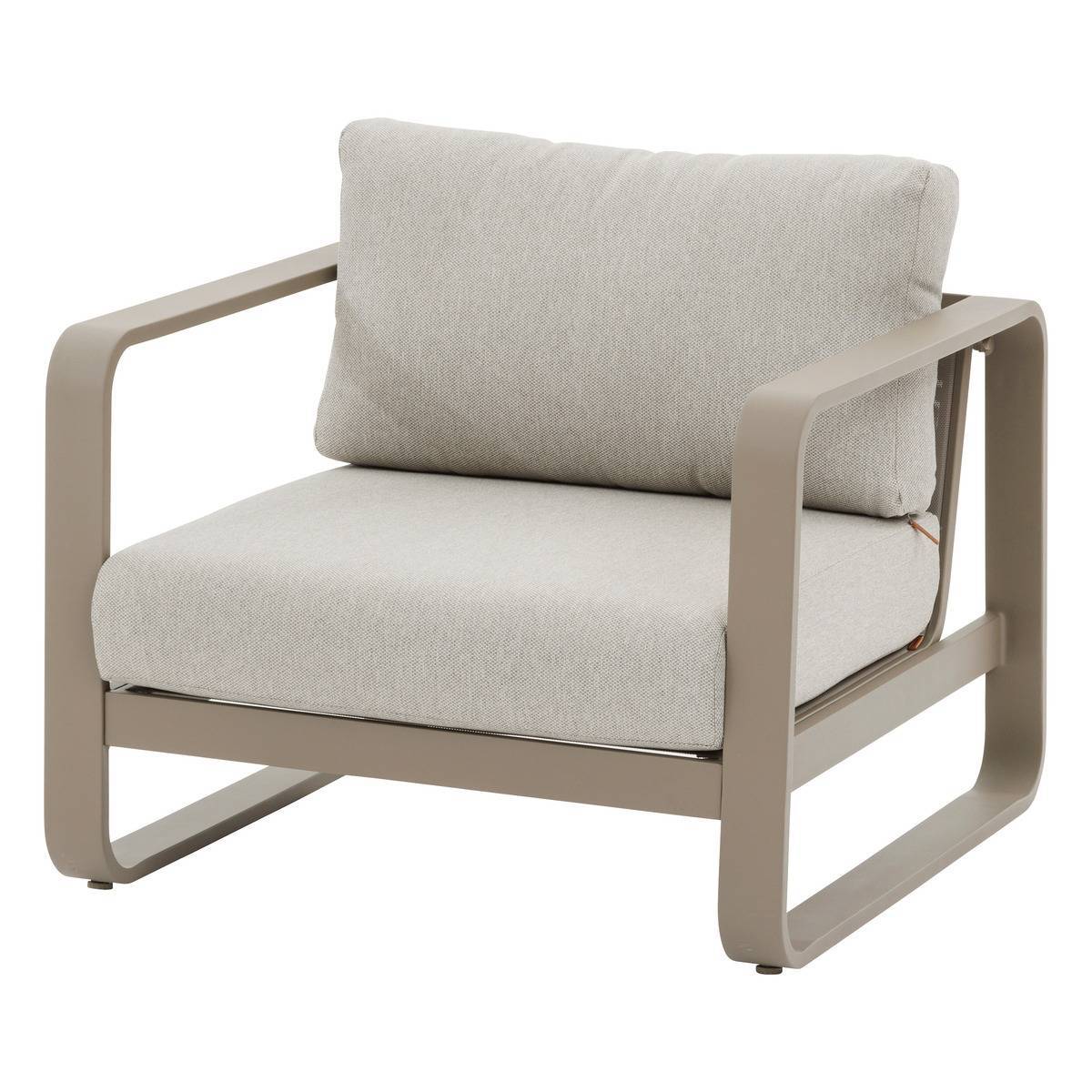 Hesperide - Fauteuil de salon de jardin "Domilly" café aluminium et oléfine Hespéride - Image 1