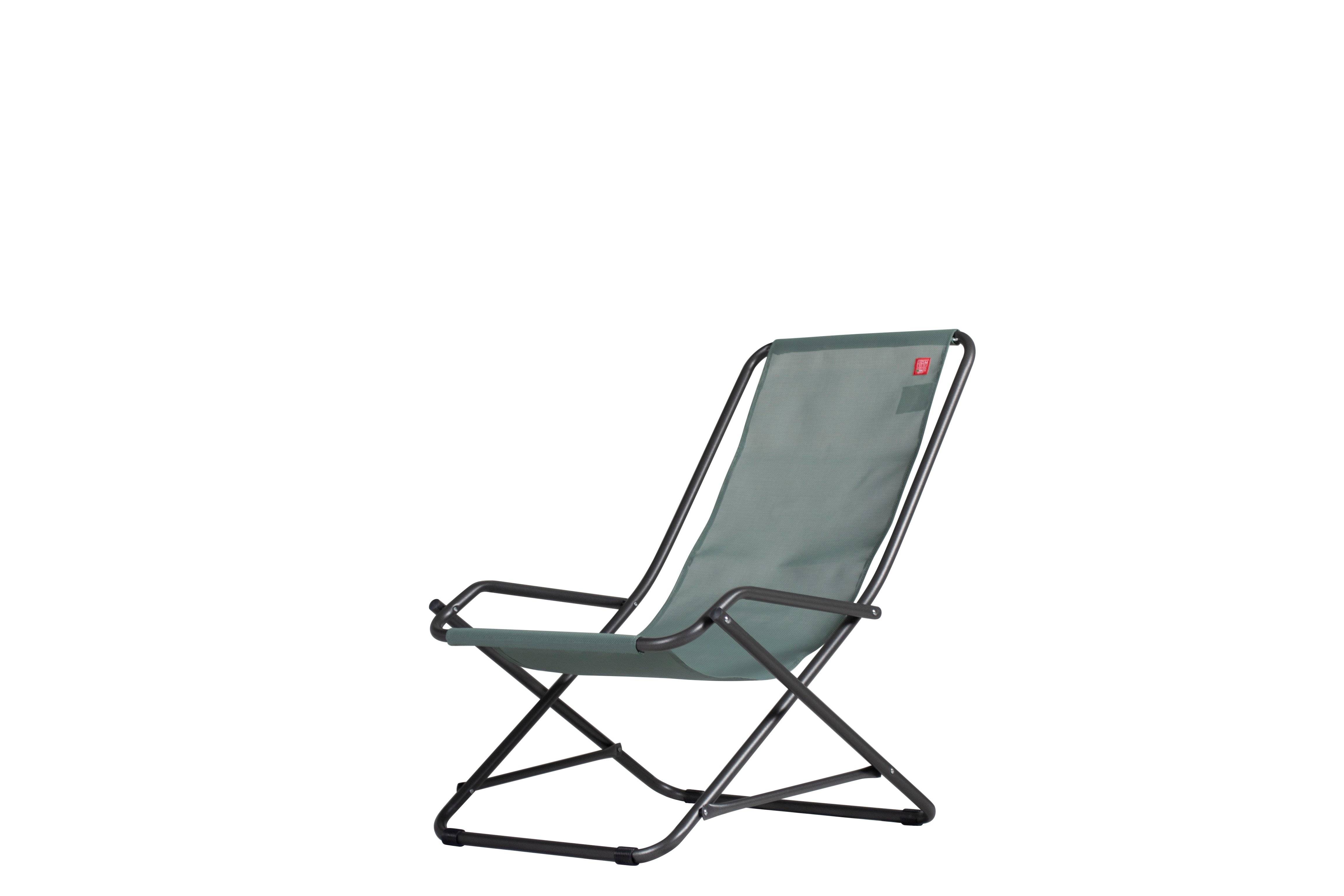 Fiam - Transat DONDOLINA Aluminium ANTHRACITE Texfil VERT SAUGE 92x63x83 cm FIAM - Image 1