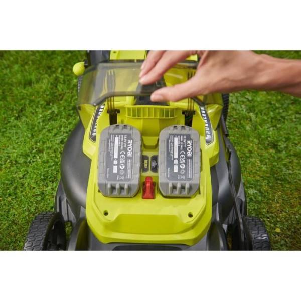 Ryobi - RYOBI - Tondeuse poussée 18V Brushless - Ø coupe 40 cm - ramassage et mulching - 2 batteries 18V 4,0 Ah & chargeur - RY18LMX40 - Image 2