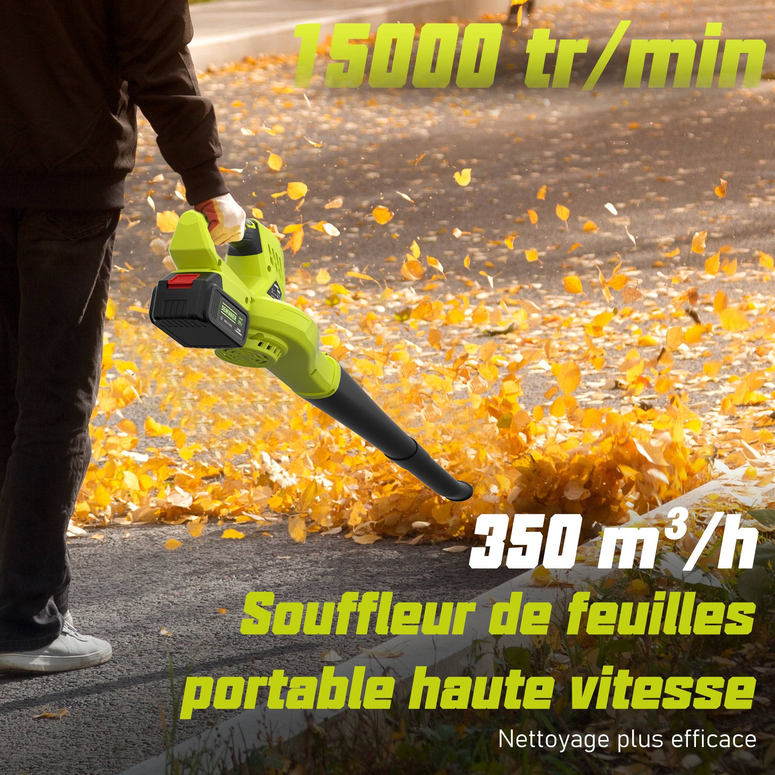 Teeno - Souffleur de Feuilles Sans Fil, 2 Batteries 4.0Ah, 210 km/h, 6 Vitesses Réglables, Compatible avec Batteries Makita - Image 6
