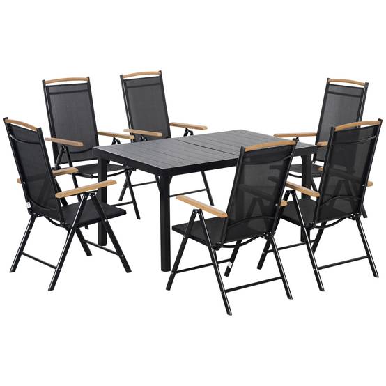 Set 6 places – spacieux, anti-UV, idéal pour grands repas en plein air - Image 1