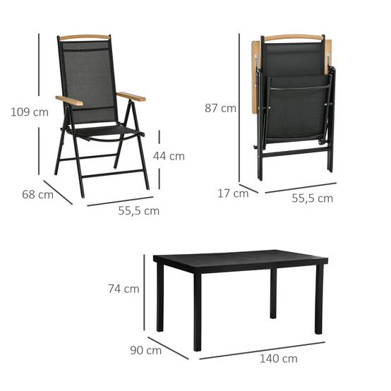 Set 6 places – spacieux, anti-UV, idéal pour grands repas en plein air - Image 2