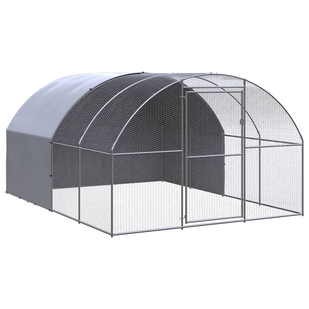 Vidaxl - Poulailler d'extérieur 3x4x2 m Acier galvanisé vidaXL 3095473 - Image 1