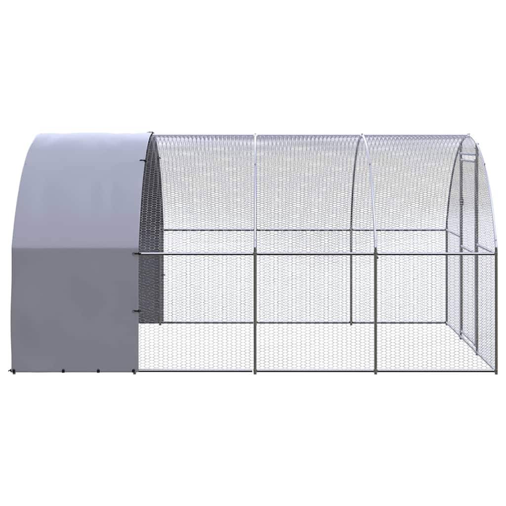 Vidaxl - Poulailler d'extérieur 3x4x2 m Acier galvanisé vidaXL 3095473 - Image 4