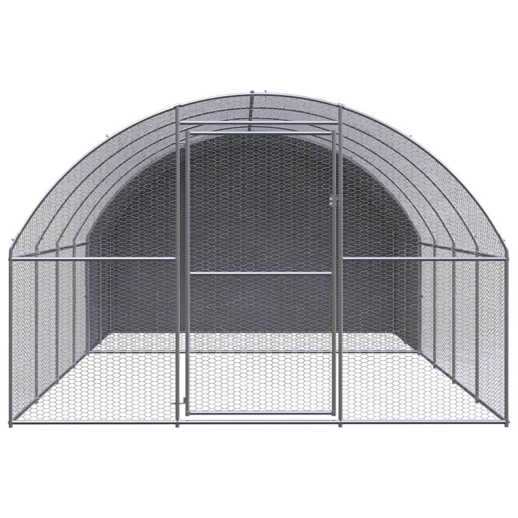 Vidaxl - Poulailler d'extérieur 3x4x2 m Acier galvanisé vidaXL 3095473 - Image 9
