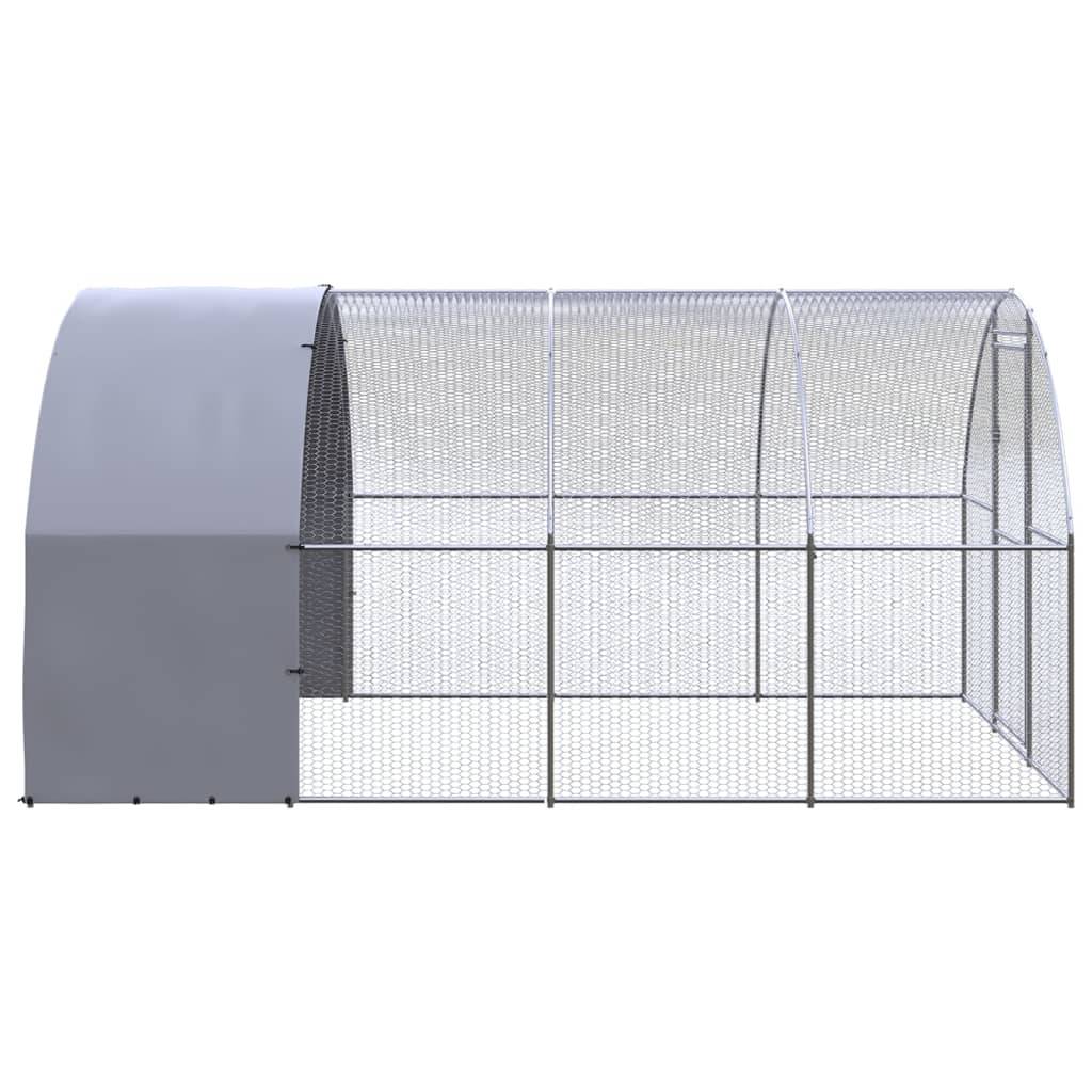 Vidaxl - Poulailler d'extérieur 3x4x2 m Acier galvanisé vidaXL 3095473 - Image 4