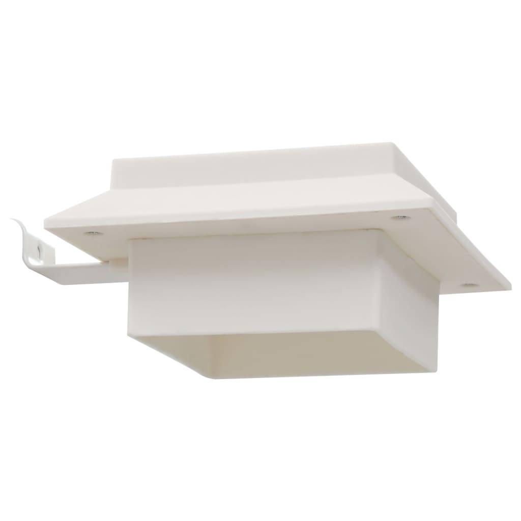 Lampe d'extérieur - Lampe de jardin solaire à LED carrée 6 pcs 12 cm Blanc - Image 10