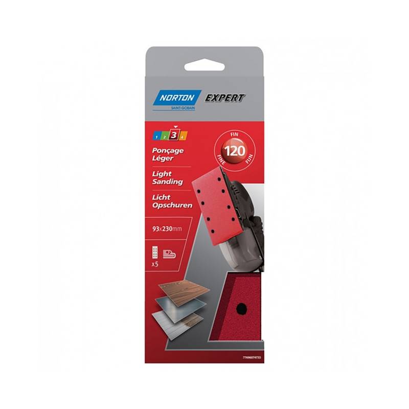 Norton - Patin Expert Trous Parallèles 93x230 Grain 40 X 5 Pièces - Norton - Image 3