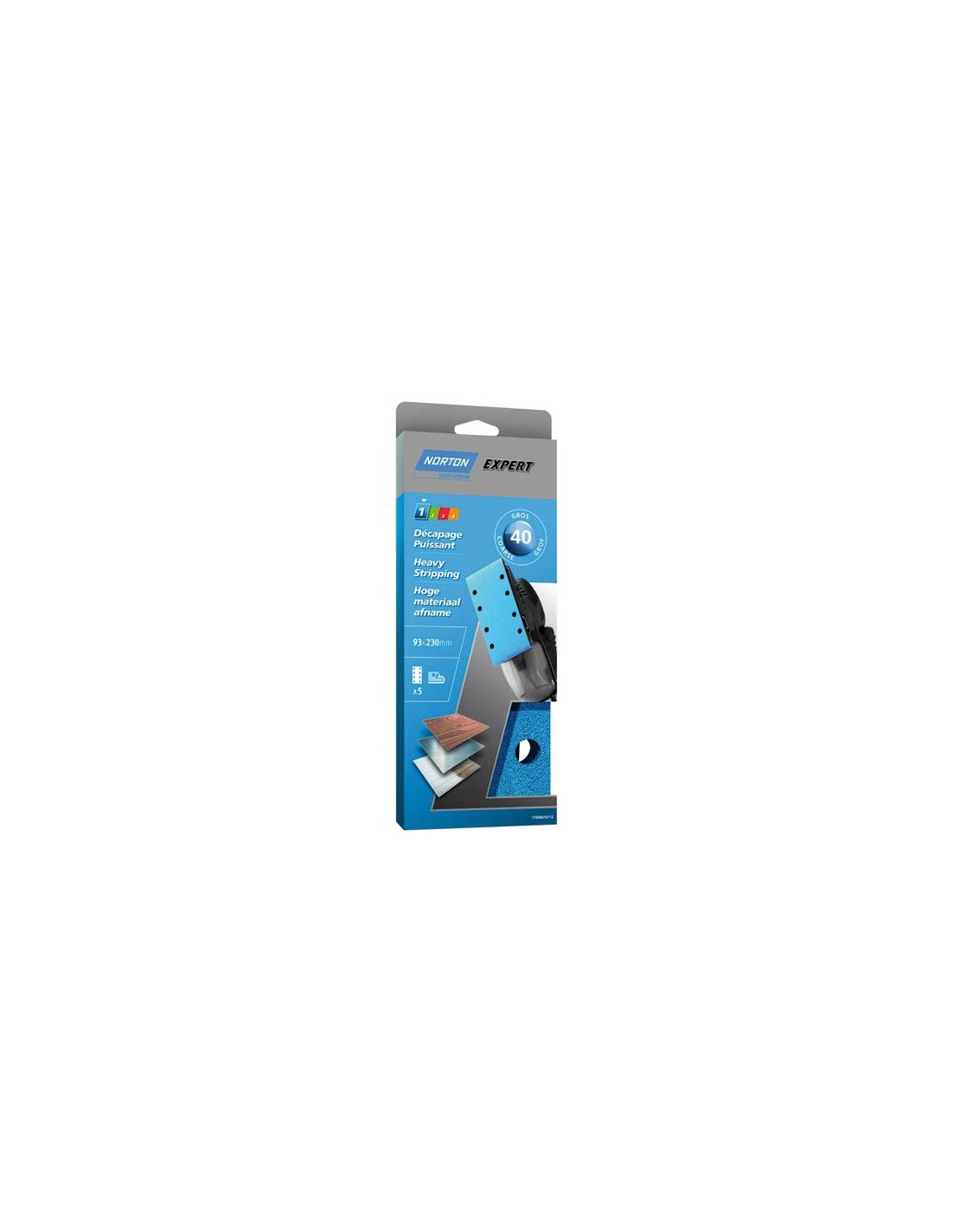 Norton - Patin Expert Trous Parallèles 93x230 Grain 40 X 5 Pièces - Norton - Image 1