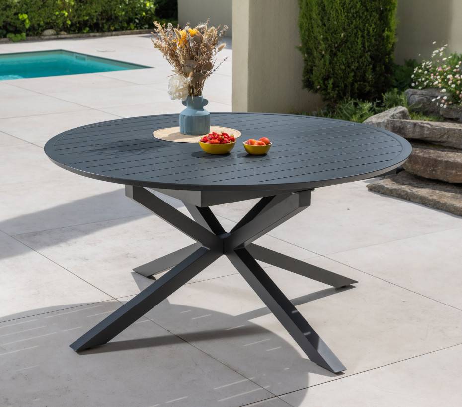 Ensemble table et chaises de jardin  8 places  vert  AIX - Image 3