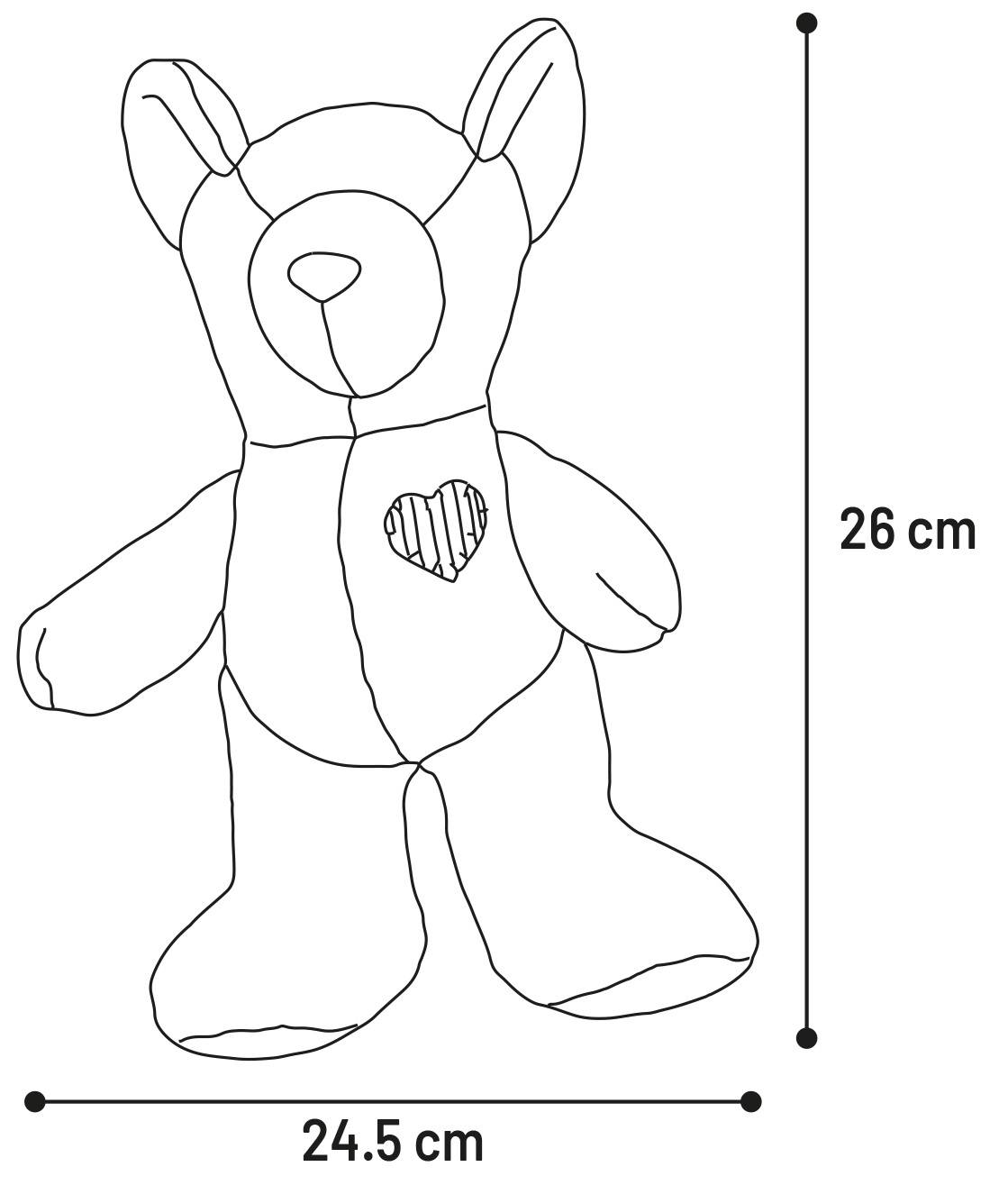 Eden - Jeu en peluche Ourson avec un coeur - Image 3