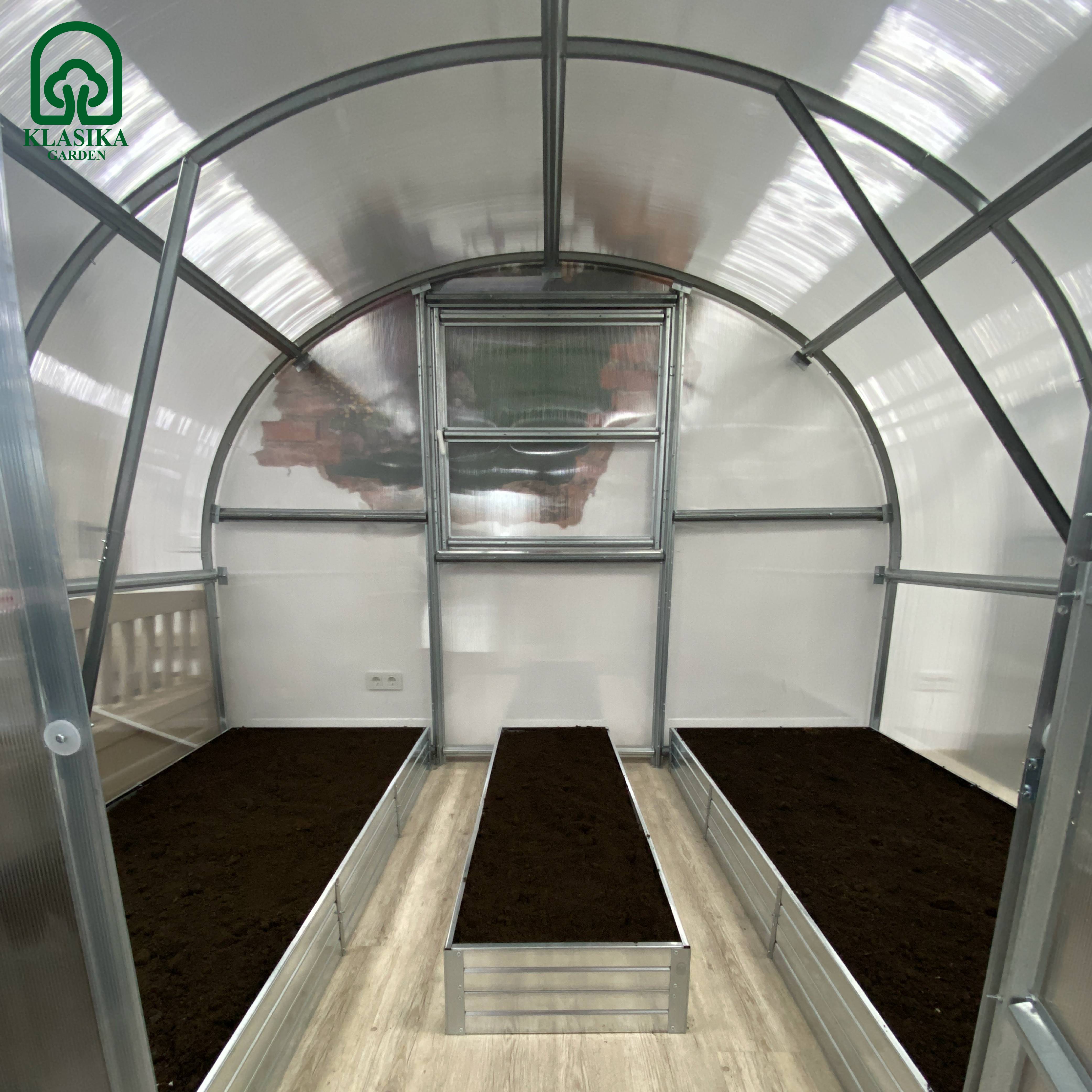 Kit de jardinière surélevées pour une serre 3x2 m, acier galvanisé, Klasika Greenhouses - Image 4